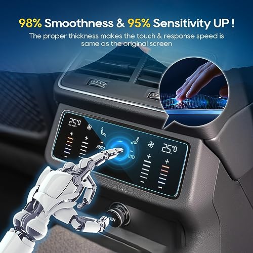 LFOTPP 2022 Auid A6 Screen Protector 2019-2022 A6 E-tron/ A7 / Q8 Screen Protector Rear Climate Display Control Touch Screen 2019-2022 A6 (C8/4K)/A7,2020-2022 Q8 Clear Tempered Glass Scratch-Proof - Image 4