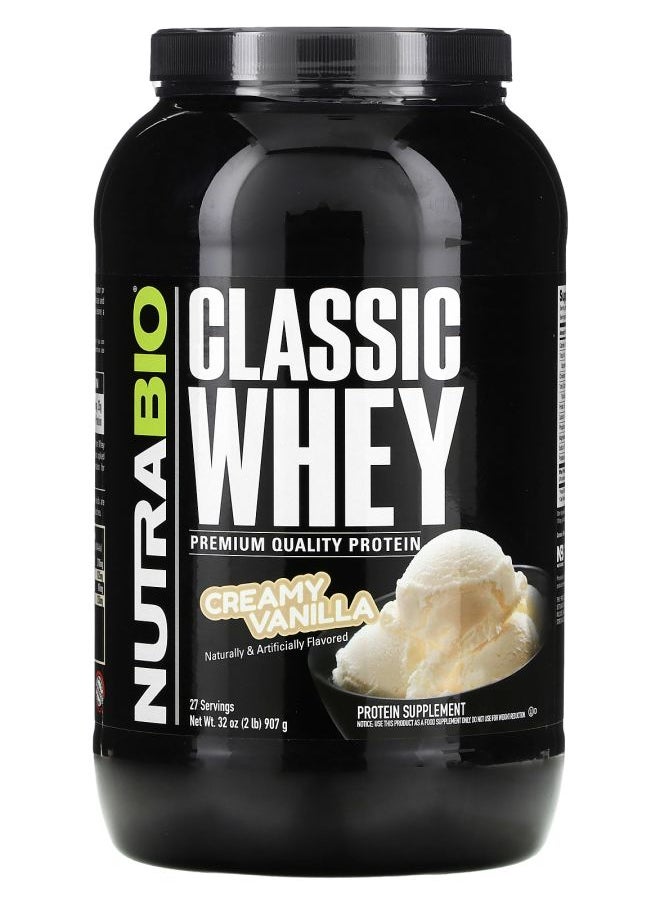 NutraBio Classic Whey Protein Creamy Vanilla 2 lbs (907 g) 