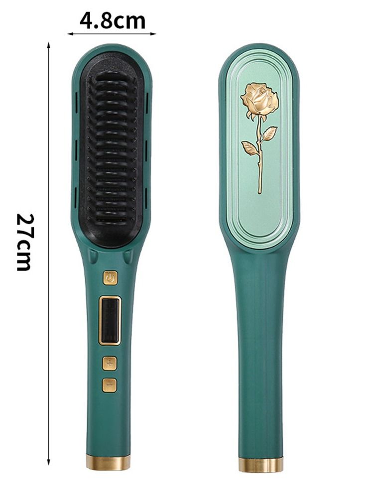 Arabest Hair Straightener Brush 2-in-1 Hair Curler Ionic Straightening Brush Comb with Anti-Scald  Fast Heating Hair Styler for Home Salon - Image 1