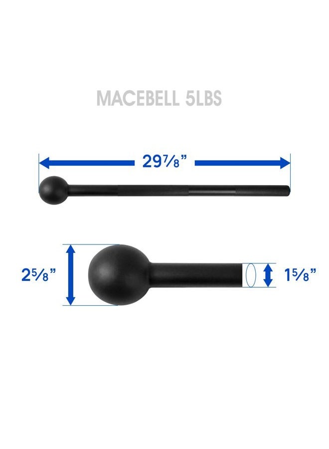 Yes4All Steel Mace Bell for Strength Training, Shoulder, Grips & Forearms Workouts - 15 Pounds - Image 2