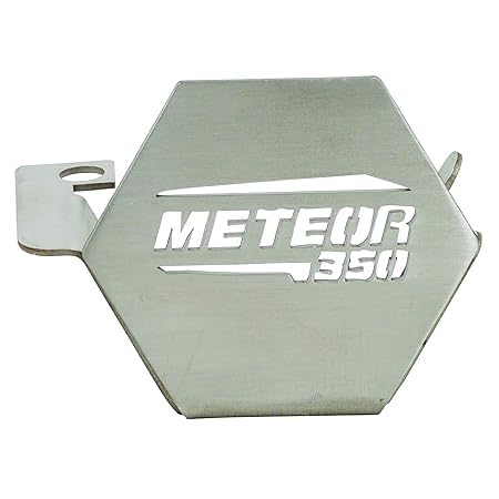 SELVIKE Meteor 350 Stainless Steel Rear Brake Oil Container Guard for (Meteor 350 Silver) - Image 1