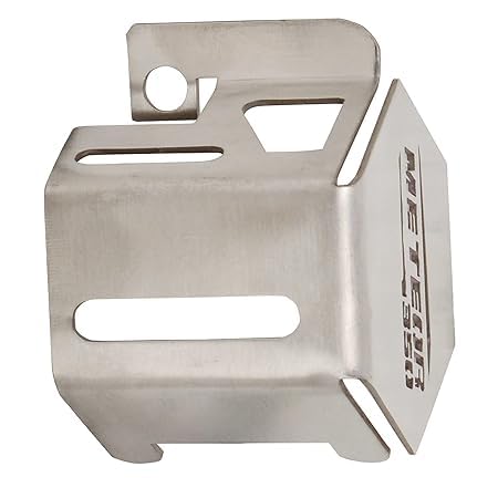 SELVIKE Meteor 350 Stainless Steel Rear Brake Oil Container Guard for (Meteor 350 Silver) - Image 3