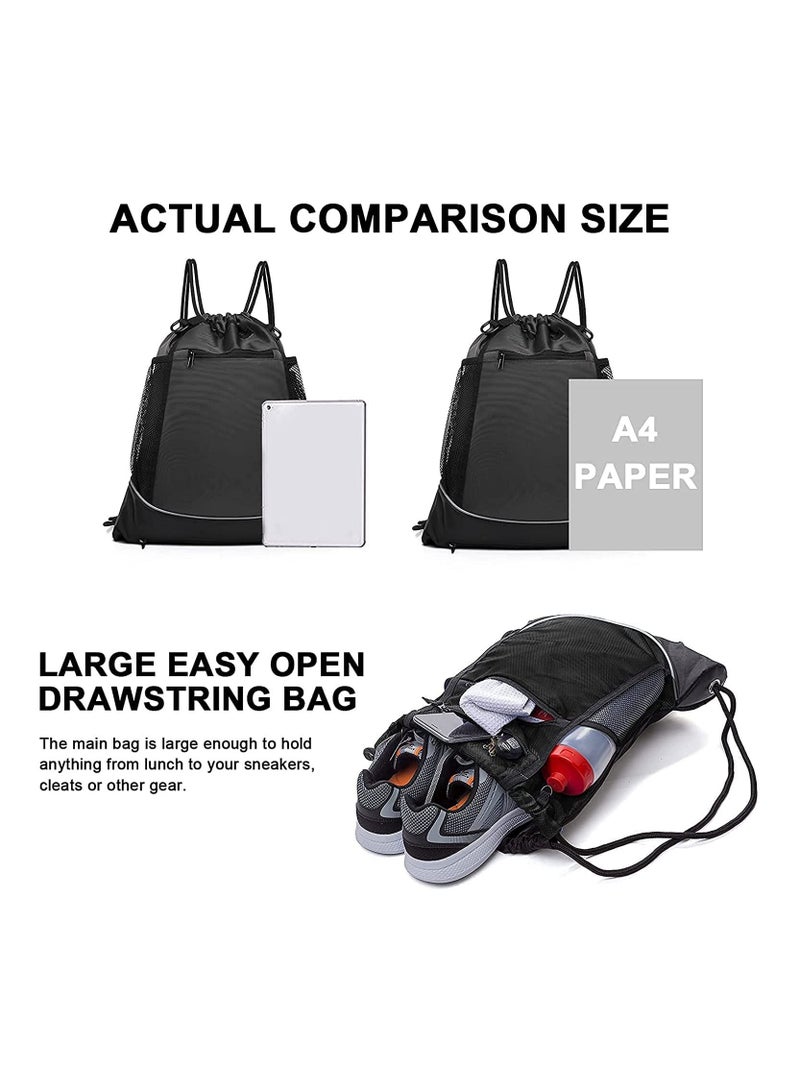 NIBEMINENT Drawstring pocket backpack, men's and women's outdoor travel sports basketball football swimming riding bag - Image 5
