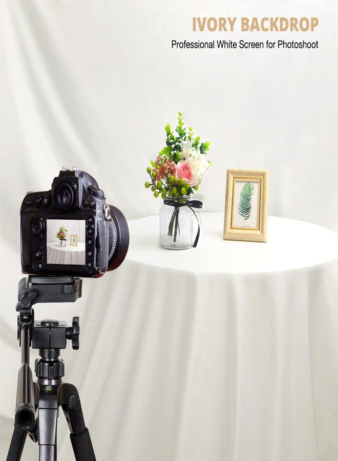 Aimosen 10x10 FT Ivory Backdrop Background for Photography Large Photo Backdrop Curtain Drapes, High Density Ivory Screen Backdrops for Portrait Photoshoot Booth Video Studio - Image 4