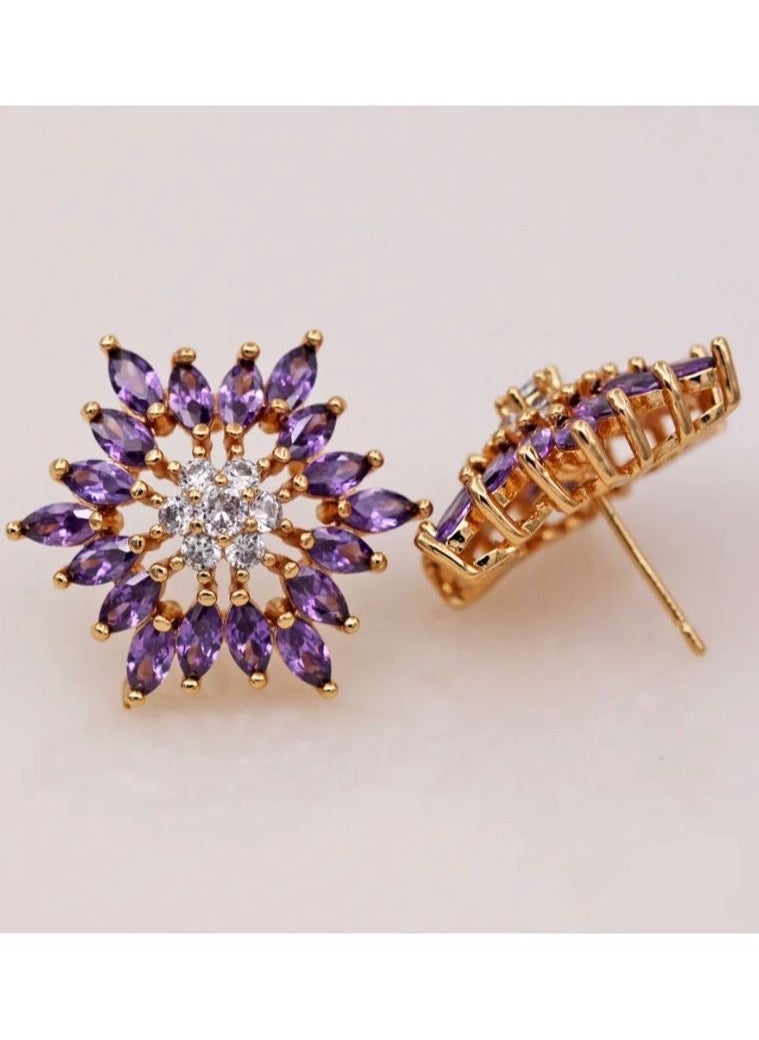 Noon-chi - 18k Gold Plated Cubic Zircon Earrings - Image 1