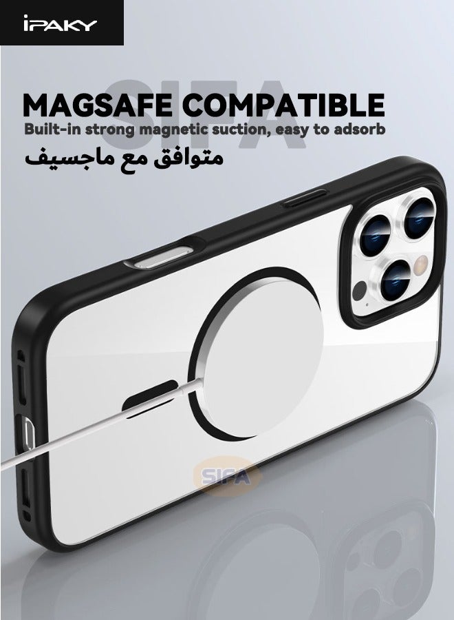 إيباكي حافظة iPhone 16 Pro، حافظة هاتف مغناطيسية [متوافقة مع Magsafe] مصنوعة من مادة مركبة، حافظة مقاومة للصدمات من الدرجة العسكرية، غطاء خلفي نحيف مضاد للسقوط لهاتف Apple iPhone 16 Pro، أسود - Image 4