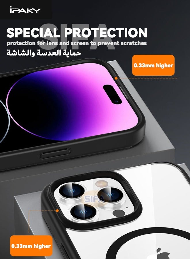 إيباكي حافظة iPhone 16 Pro، حافظة هاتف مغناطيسية [متوافقة مع Magsafe] مصنوعة من مادة مركبة، حافظة مقاومة للصدمات من الدرجة العسكرية، غطاء خلفي نحيف مضاد للسقوط لهاتف Apple iPhone 16 Pro، أسود - Image 5