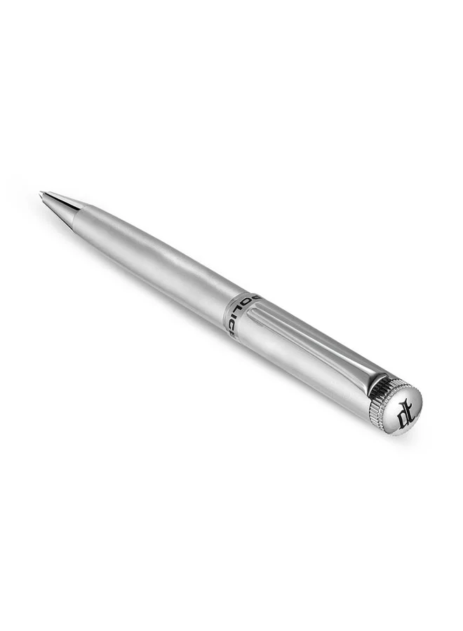 POLICE Century Polished Stainless Steel Twist Ballpoint Pen for Men, Blue Ink