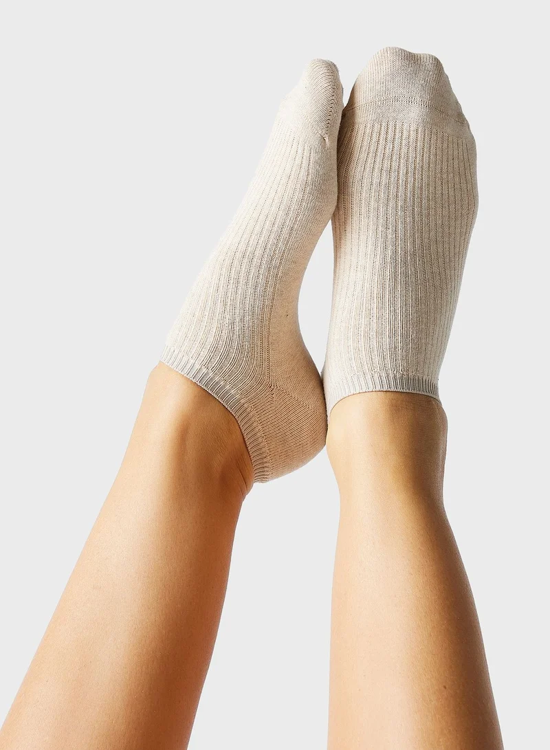Prickly Pear 3 Pack Ribbed Ankle Socks