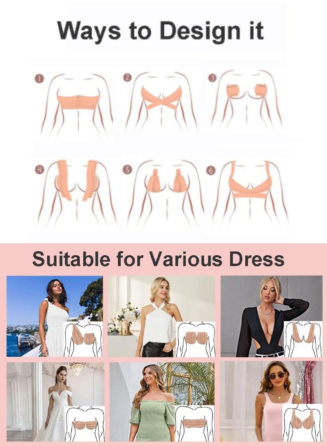 Adhesive Tape for A-E Cup Size | Breathable Body Tape | Works Great with Sticky Bra Backless Bra or Strapless Bra | Nipple Cover Pasties Beige - Image 3