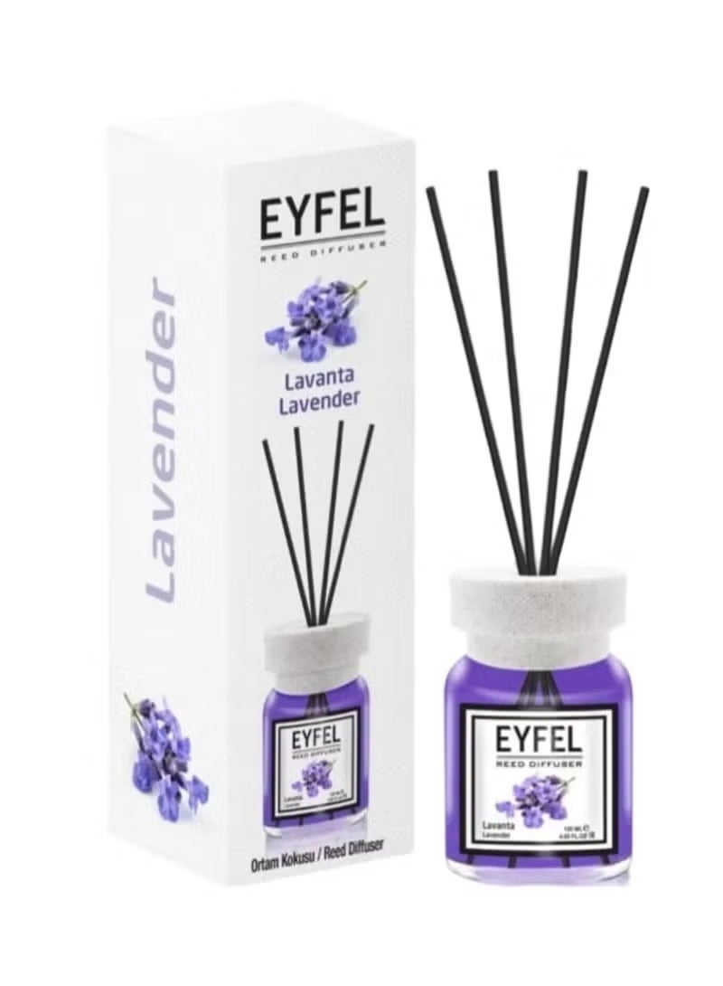 آيفيل مجموعة EYFEL Reed Diffuser Combo Pack - مجموعة من 4 قطع (4 × 120 مل) - عطور البرتقال والتوت الأسود والليمون والخزامى للمنزل والمكتب - Image 2