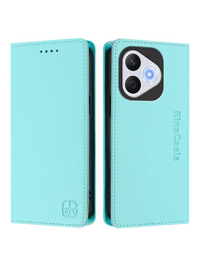 اس-توب جراب هاتف Honor 400 Lite RC01 المصنوع من الجلد ثنائي الطي مع خاصية الشفط المغناطيسي بتقنية RFID - Image 2