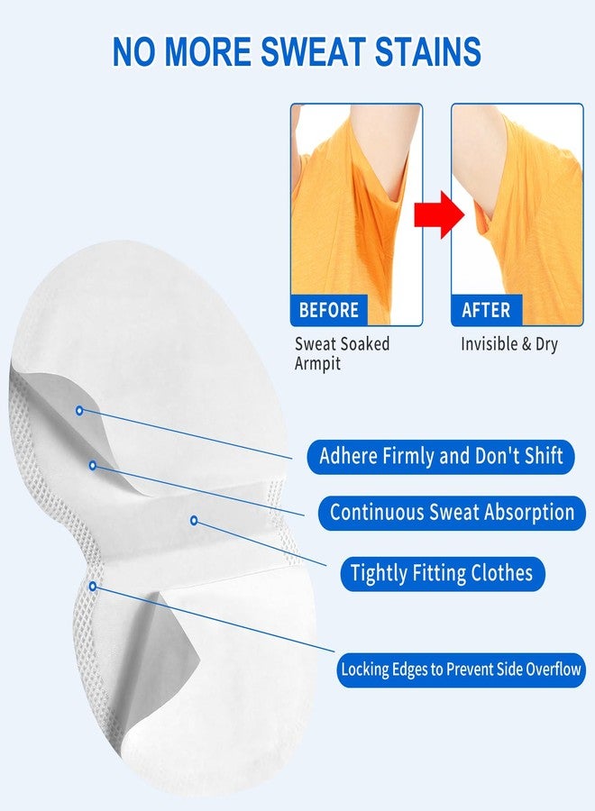 ifory Large Armpit Sweat Pads, Underarm Sweat Pads for Women and Men [100 PCS], Disposable Underarm Dress Shields/Guards, Comfortable, Non Visible, Enhanced Anti Sweat Protection - Image 2
