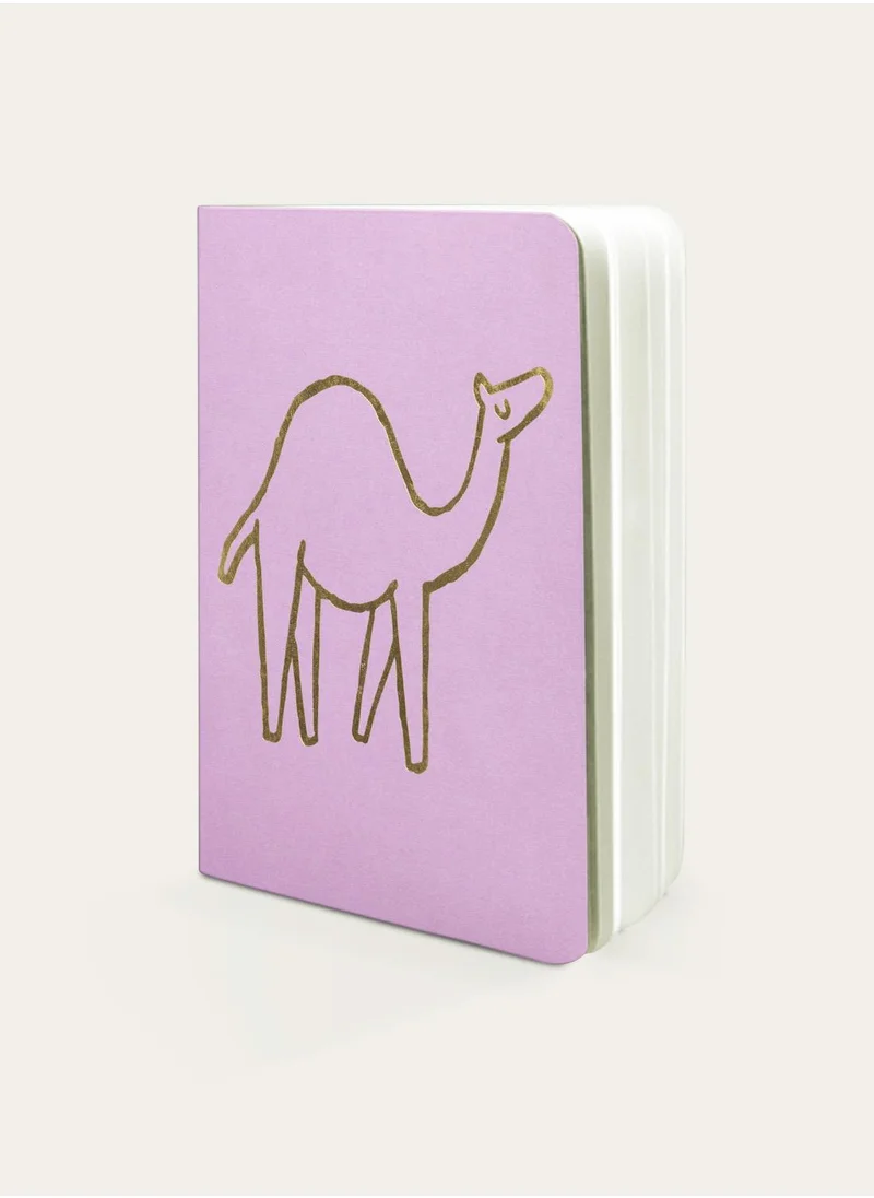 Little Majlis A6 notebook set 3, camel, gold mix