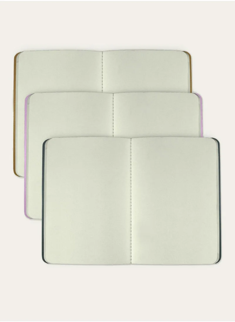 Little Majlis A6 notebook set 3, camel, gold mix