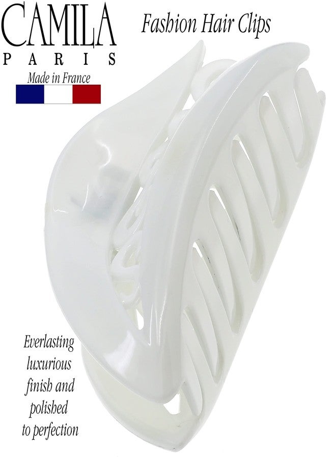 Camila Paris CP3213 French Hair Clip for Women for Thick Hair for Long Curly Wavy Hair, White, Girls Hair Claw Clips Jaw, Styling Big Claw Clip for Thick Hair, Strong Hold No Slip Grip, Made in France - Image 3