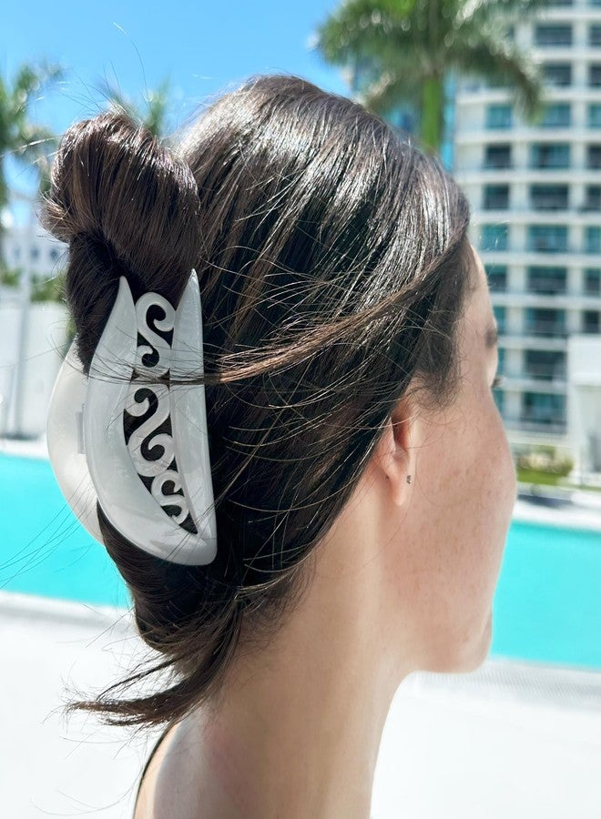 Camila Paris CP3213 French Hair Clip for Women for Thick Hair for Long Curly Wavy Hair, White, Girls Hair Claw Clips Jaw, Styling Big Claw Clip for Thick Hair, Strong Hold No Slip Grip, Made in France - Image 5