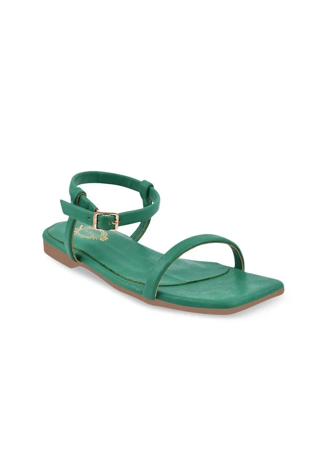 شوتوبيا Shoetopia Girls Open Toe Flats With Buckle
