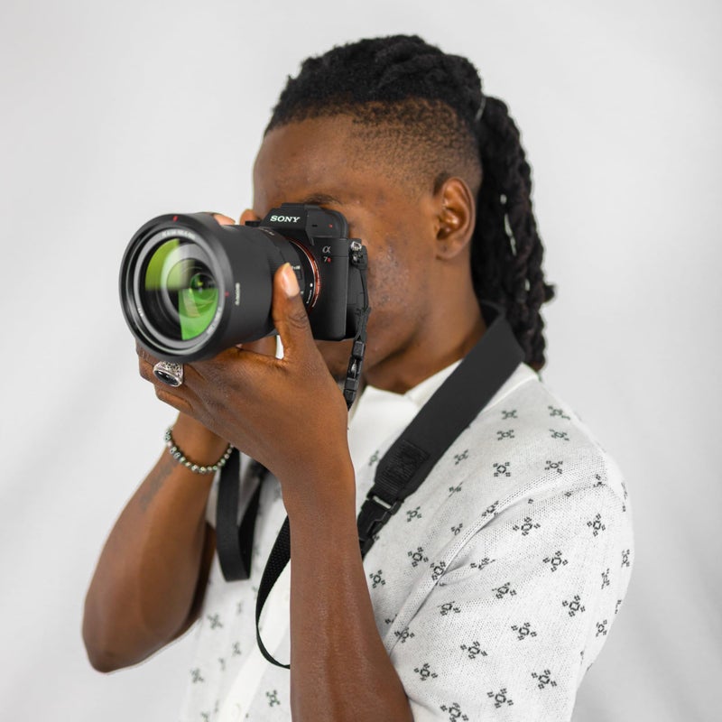 OP/TECH USA E-Z Comfort Neoprene Neck Strap – For DSLR Cameras, Mirrorless Cameras, Binoculars, Adjustable Length, Lightweight, Padded Shoulder Support, Universal Fit, Supports Up to 7lbs, Navy - Image 4