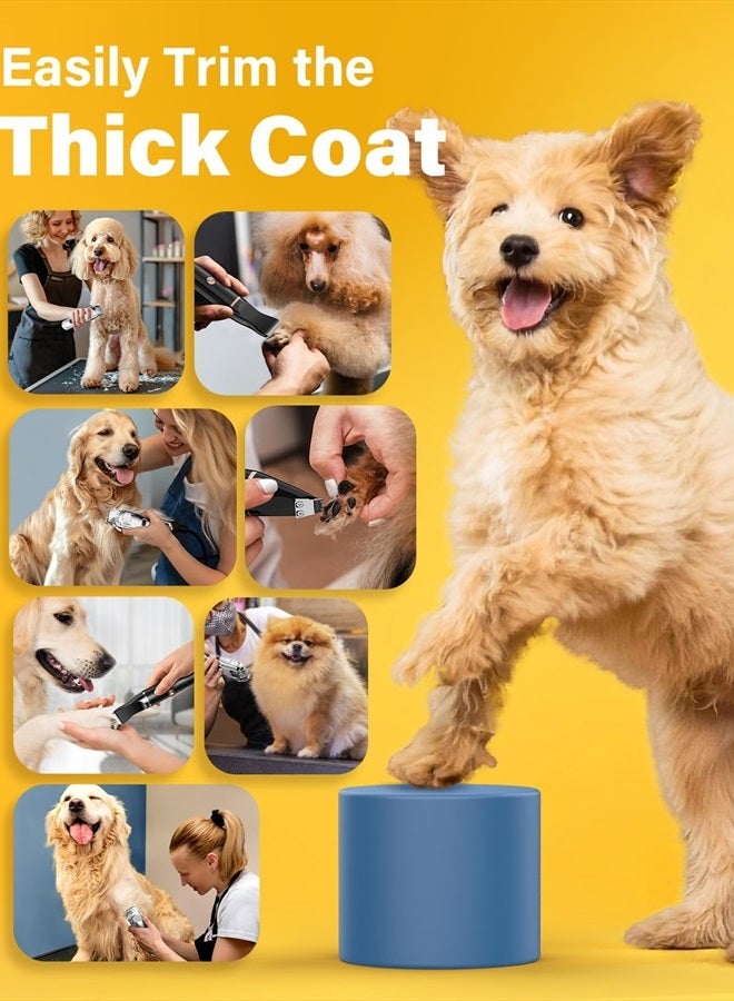 Oneisall Dog Grooming Kit for Heavy Thick Hair&Coats/Low Noise Rechargeable Cordless Pet Shaver with Stainless Steel Blade and Dog Paw Trimmer/Waterproof Dog Shaver for Dogs Pets Animals - Image 5