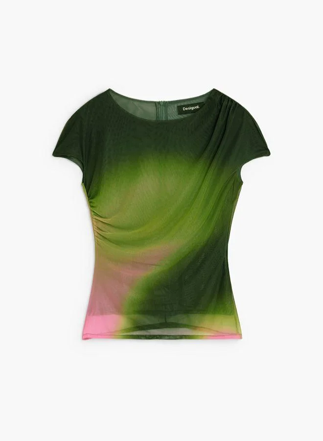 Desigual Multicolour Short sleeve knit t-shirt for Women | Best Price UAE