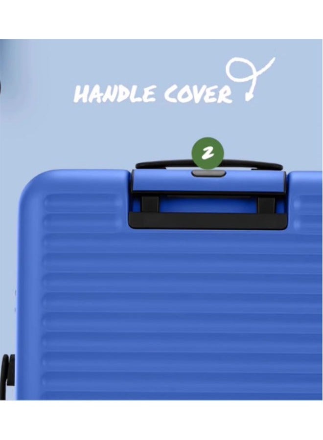 إن كي أكس حقيبة سفر متينة بعجلات ذات هيكل صلب مع 4 عجلات دوارة، لون أزرق، مقاس 20*24*28 بوصة - Image 2