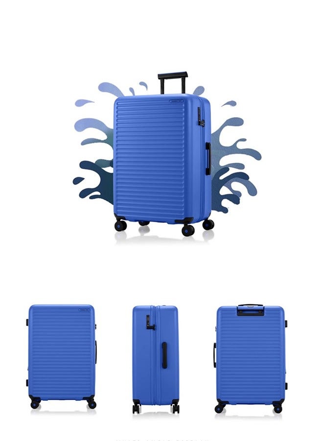 إن كي أكس حقيبة سفر متينة بعجلات ذات هيكل صلب مع 4 عجلات دوارة، لون أزرق، مقاس 20*24*28 بوصة - Image 4