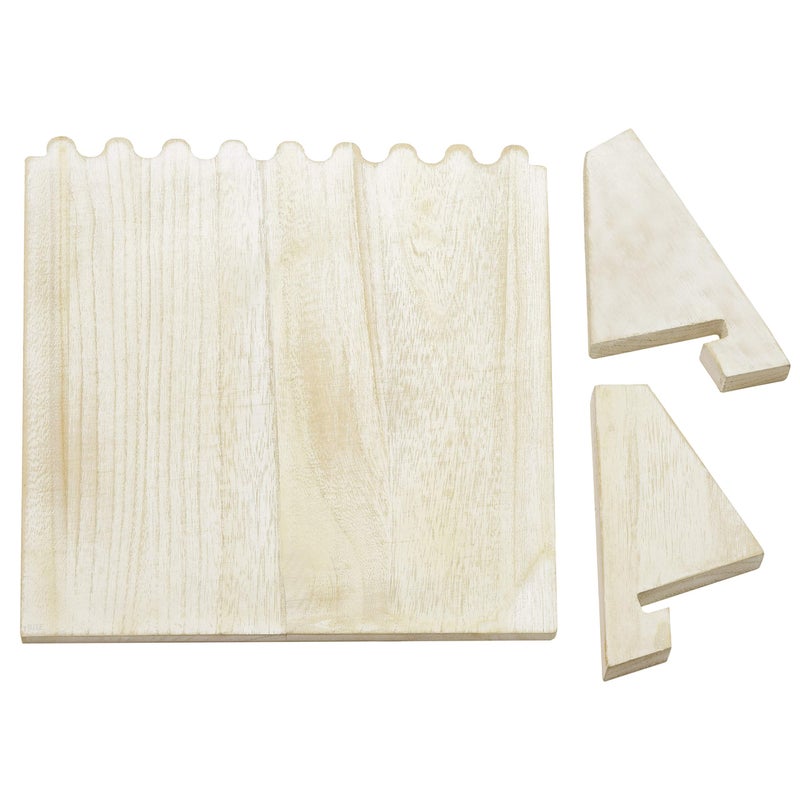 MOOCA Wooden Plank Necklace Holder Organizer For 8 Necklaces, Jewelry Stand Holder, Jewelry Display for Vendors, Necklace Display Stand, Washed White Color - Image 5