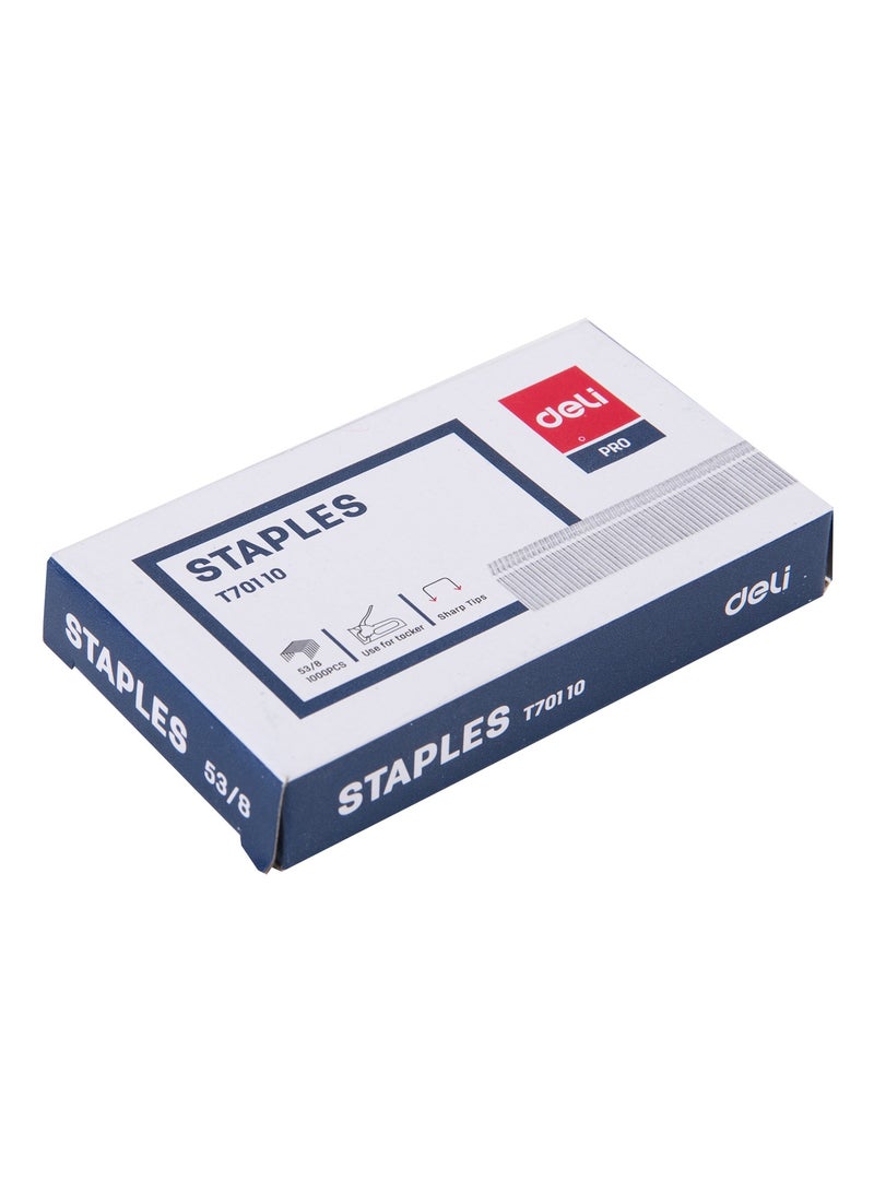 Deli ET70110 Staples - 53/8, Silver, 1000pcs - ideal for everyday stapling tasks - Image 2