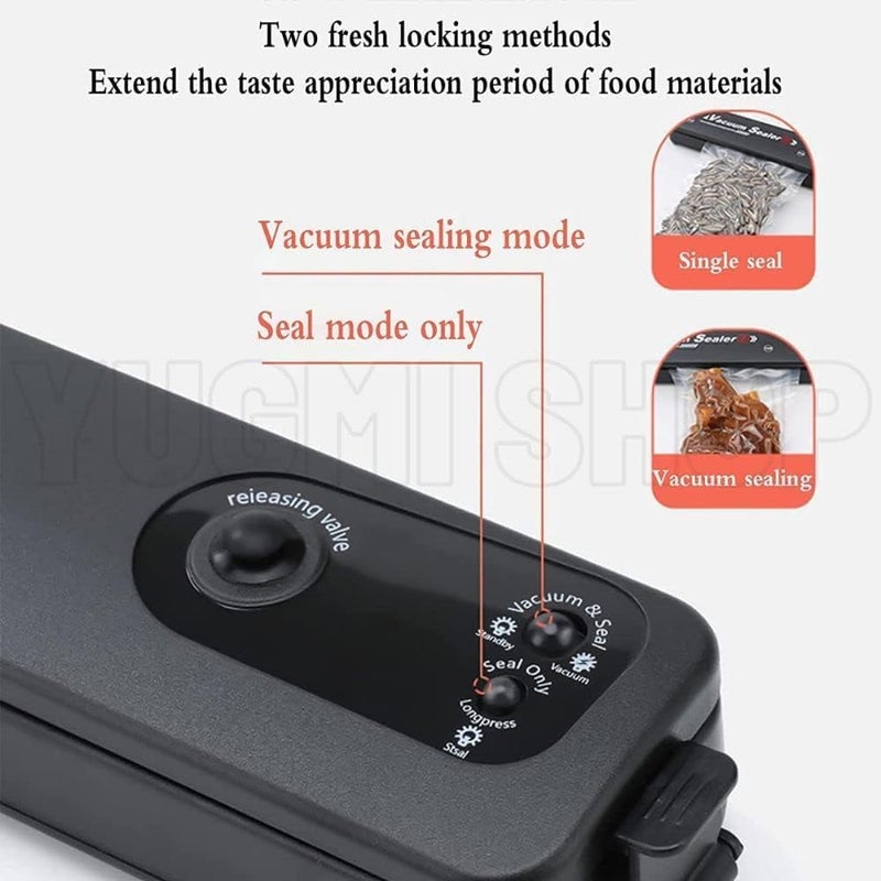 Dweezhet Vacuum Sealer Machine Automatic Fresh FoodSealer Vacuum Packing Machine for Fruits Meat Preservation with Dry Moist Sealing Modes with LED Multi Color - Image 5