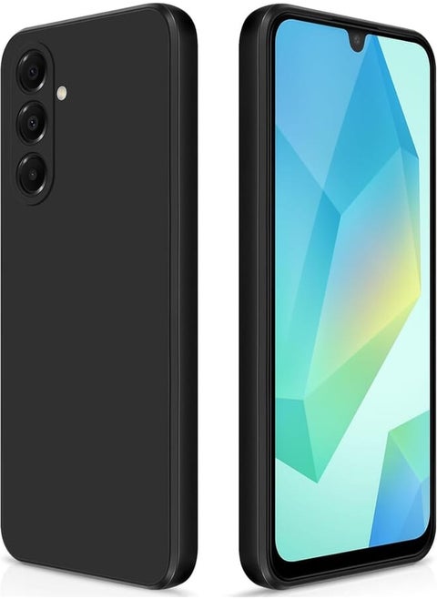 Case for Samsung Galaxy A16, Premium Silicone Mobile Phone Case with Silky Soft Touch, Ultra Thin, Shockproof, Scratch-Resistant, Protective Case, Black