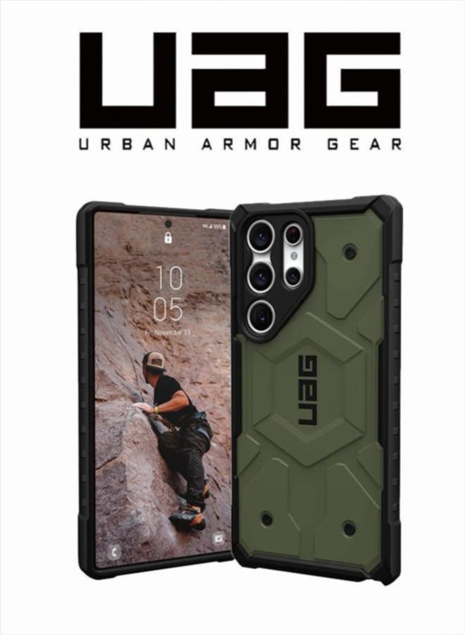 UAG غطاء حماية باثفايندر بريميوم متين وقوي ومقاوم للصدمات لهاتف سامسونج جالكسي S23 ألترا - زيتوني - Image 1