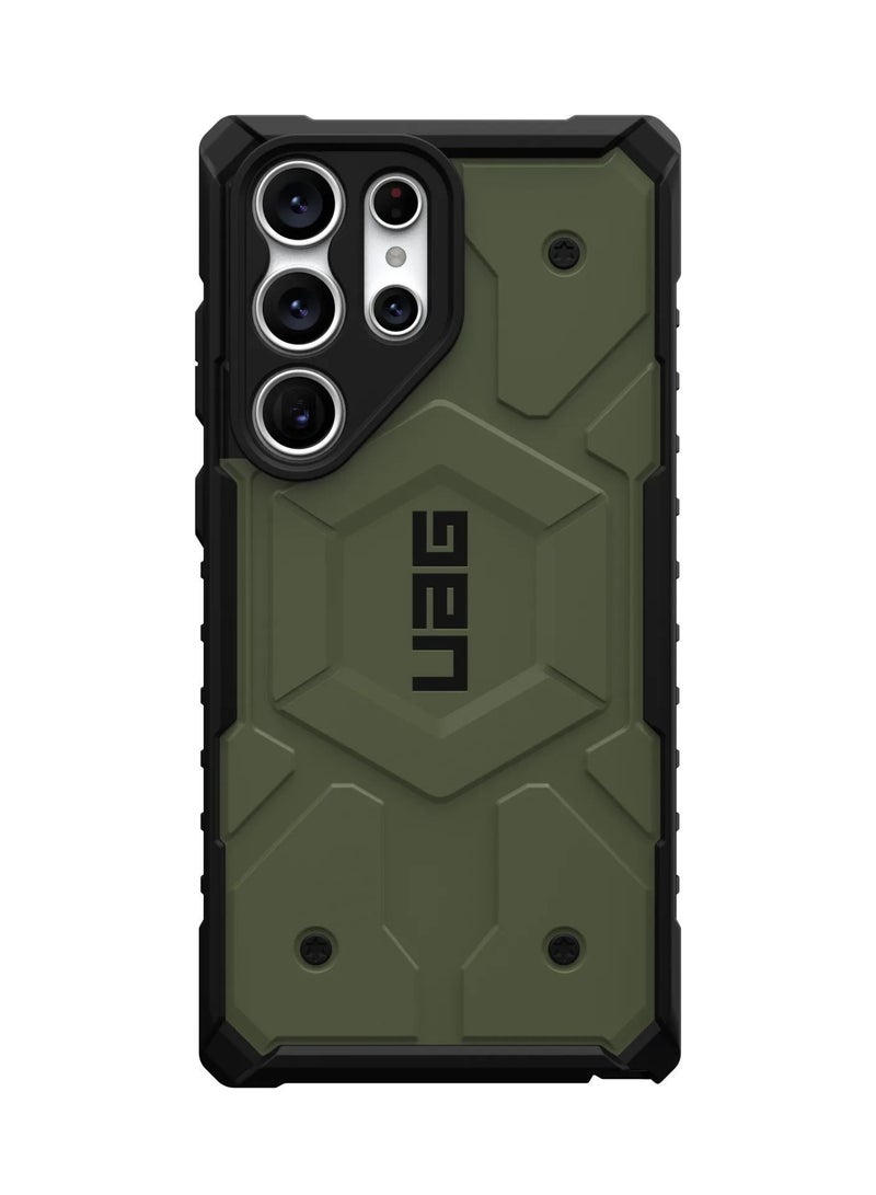 UAG غطاء حماية باثفايندر بريميوم متين وقوي ومقاوم للصدمات لهاتف سامسونج جالكسي S23 ألترا - زيتوني - Image 3