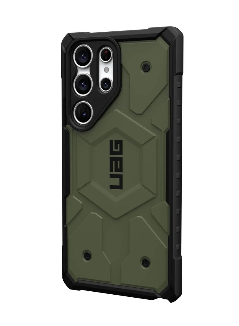 UAG غطاء حماية باثفايندر بريميوم متين وقوي ومقاوم للصدمات لهاتف سامسونج جالكسي S23 ألترا - زيتوني - Image 4