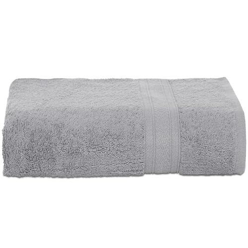 Ambra Linens 500 GSM Highly Absorbent Towel, 100% Cotton, Soft and Plush, All Seasons Use, Large, Everyday Use, Durable (1 Piece of Bath Towel, Light Grey) - Image 1