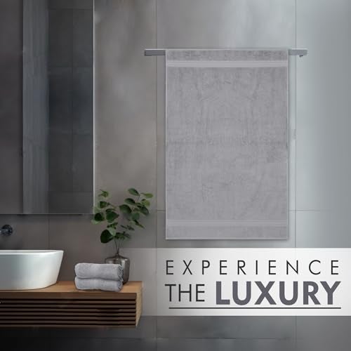 Ambra Linens 500 GSM Highly Absorbent Towel, 100% Cotton, Soft and Plush, All Seasons Use, Large, Everyday Use, Durable (1 Piece of Bath Towel, Light Grey) - Image 4