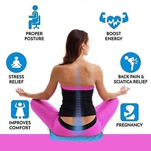 BHAVRUTT BHAVRUTT Gel Orthopedic Seat Cushion with FlexGrip Honeycomb Design for Lumbar Support Tailbone Comfort Air Circulation Office Chair Wheelchair Egg Seater Silicone Gel Cushion - Image 4
