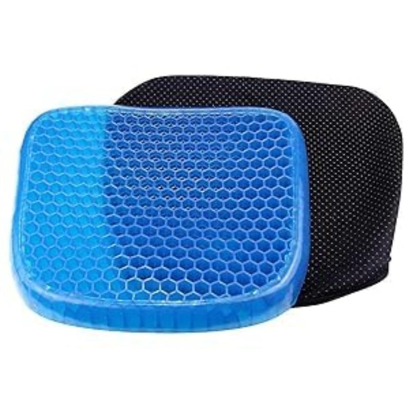 BHAVRUTT BHAVRUTT Gel Orthopedic Seat Cushion with FlexGrip Honeycomb Design for Lumbar Support Tailbone Comfort Air Circulation Office Chair Wheelchair Egg Seater Silicone Gel Cushion - Image 1