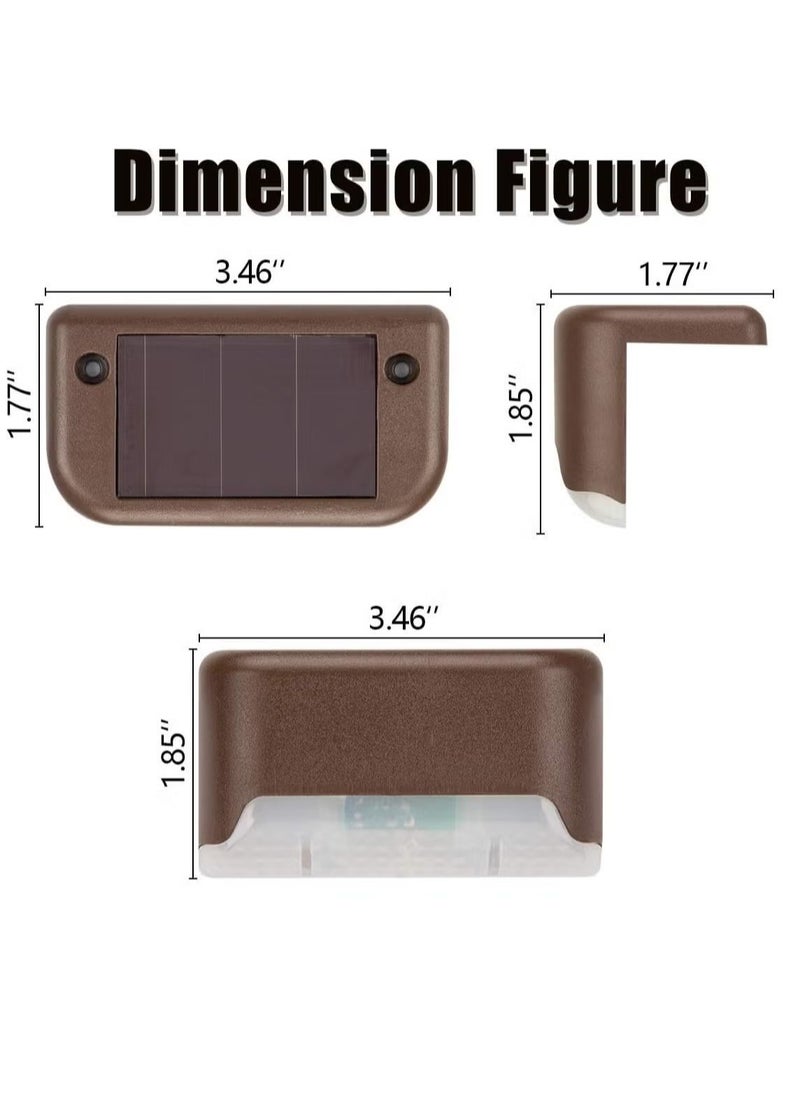 LESHP Solar Deck Lights Outdoor 4 Pack Solar Step Lights Waterproof Led Solar lights for Outdoor Stairs Step Fence Yard Patio and Pathway Warm  - Image 3