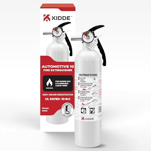 Kidde Fire Extinguisher for Vehicles, Cars, Trucks, Single-Use 10BC - Image 1