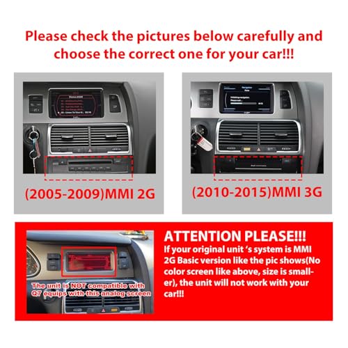 KUNFINE لأودي Q7 2010-2015 MMI 3G 10.25" أوكتا كور 4G+32G نظام تشغيل السيارة CarPlay أندرويد أوتو نظام الملاحة راديو GPS شاشة عرض IPS تعمل باللمس وحدة التحكم في الوسائط - Image 2
