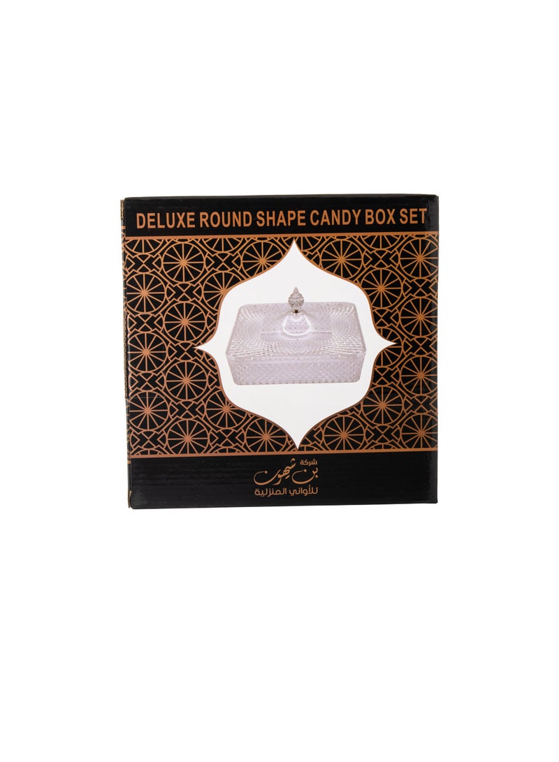 Bin Shihon Acrylic sweets and nuts box with golden decor - Image 5