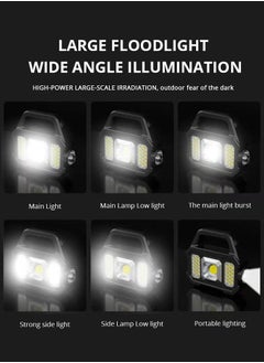 GROIC Solar Handheld Flashlight with USB Emergency Power Bank, 6 Modes Rechargeable Multifunction Lights Super Bright LED Searchlight, Lightweight Waterproof Portable for Fishing Outdoor Camping  - Image 5