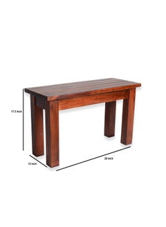 NISHA FURNITURE Nisha Furniture Sheesham Wooden Bench for Living Room Solid Wood Bench Dining Bench for Sitting 2 Seater Bench Balcony Outdoor Furniture Teak Brown Finish  - Image 2
