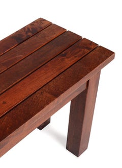 NISHA FURNITURE Nisha Furniture Sheesham Wooden Bench for Living Room Solid Wood Bench Dining Bench for Sitting 2 Seater Bench Balcony Outdoor Furniture Teak Brown Finish  - Image 3