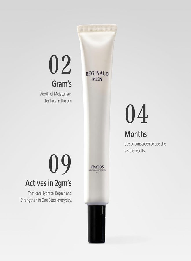 Reginald Men Barrier Repair Moisturizer For Normal, Dry, Combination & Sensitive Skin | 24-Hour Hydration with 9 actives | Repairs Damaged Skin |Non Oily & Non Sticky, 50g - Image 2
