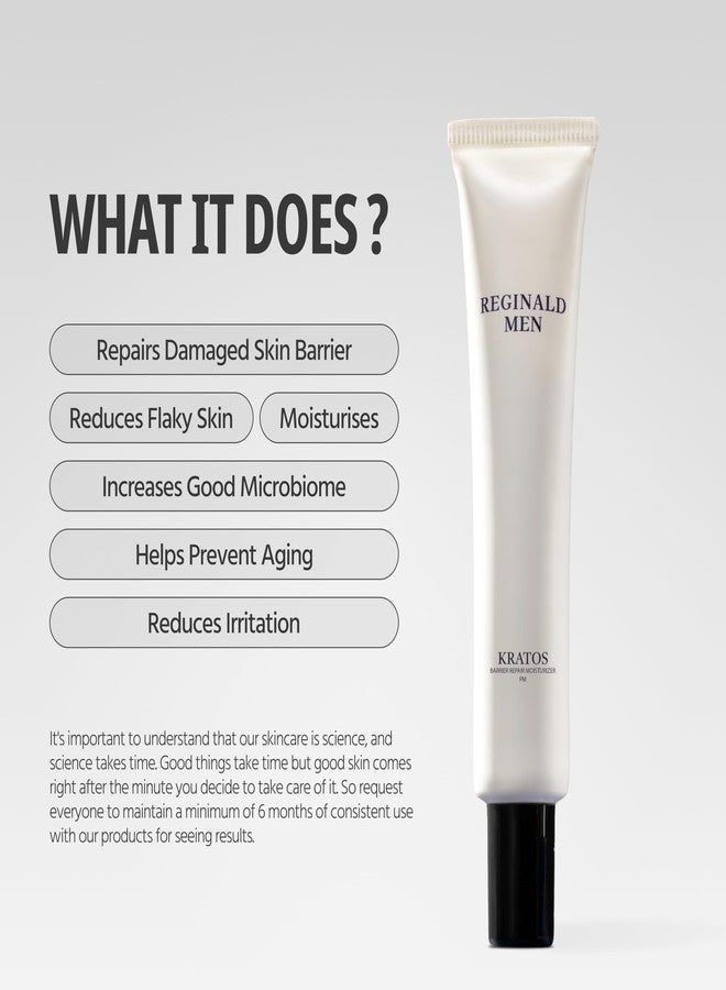 Reginald Men Barrier Repair Moisturizer For Normal, Dry, Combination & Sensitive Skin | 24-Hour Hydration with 9 actives | Repairs Damaged Skin |Non Oily & Non Sticky, 50g - Image 4