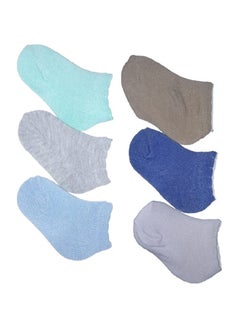 Generic Newborn Baby Socks – 6-Pair Set in Mixed Colors, Sweat-Absorbing & Odor-Free  - Image 1