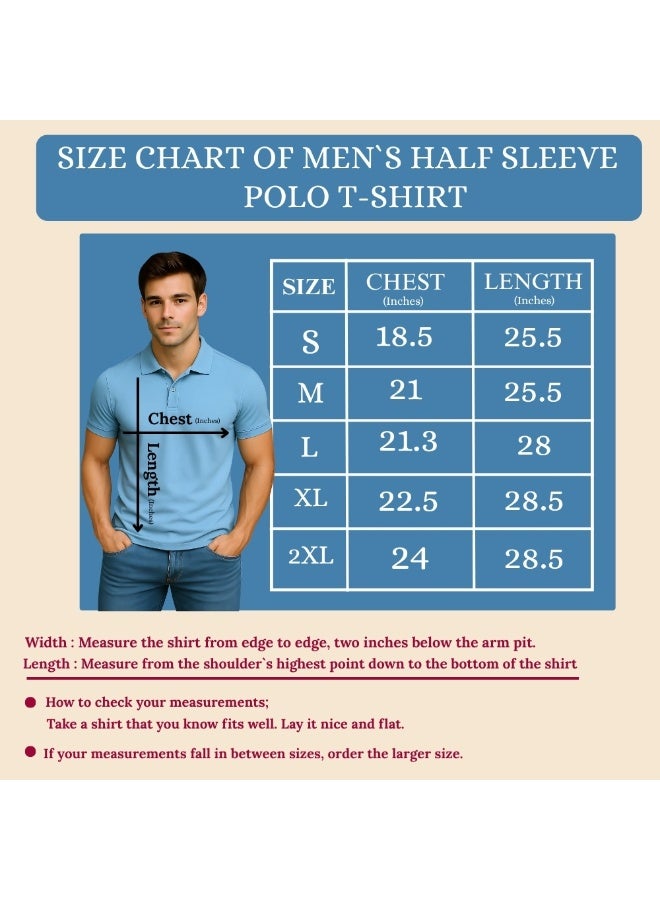 PRINTSHOP4ME Pack of 10 Pcs Men's Regular-Fit Golf Polo T-shirt Pure Cotton Short Sleeve 220 GSM Basic Colors - Image 3