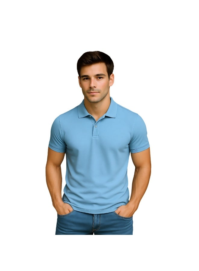 PRINTSHOP4ME Pack of 10 Pcs Men's Regular-Fit Golf Polo T-shirt Pure Cotton Short Sleeve 220 GSM Basic Colors - Image 2